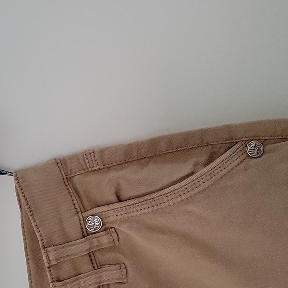 Luisa Cerano | tan denim cropped pants | size 10 - Picture 3 of 7